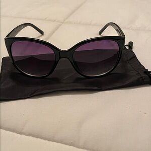 Black Sunglasses Purple Gradient Lenses